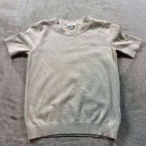 J.Crew Neutral Minimalist Sweater Tee Spring Summer Knit Women XS
